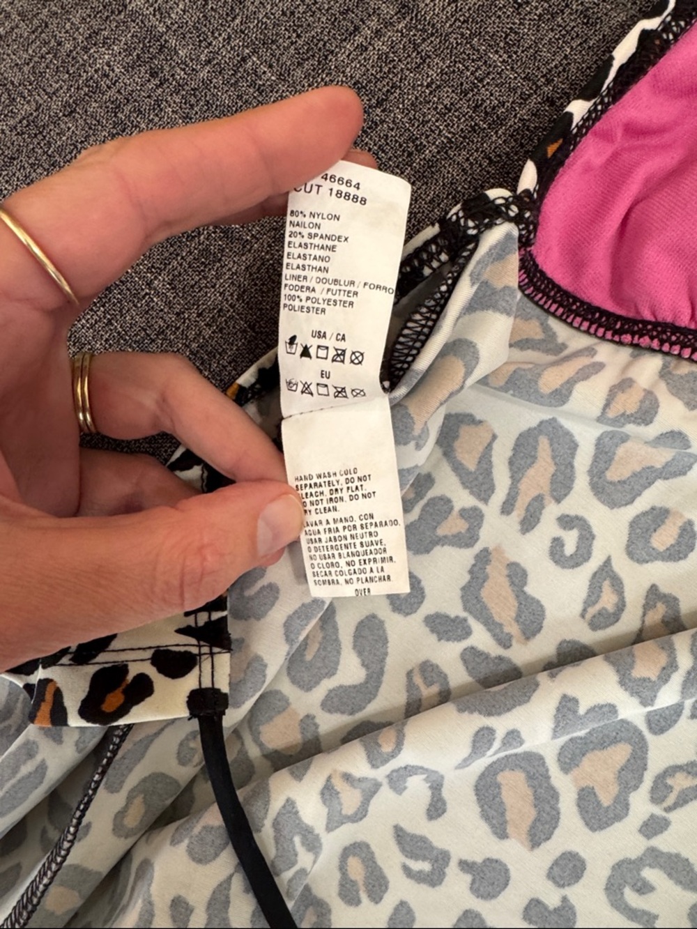 GUESS Leopard Halter Tankini Top Y2K 2000s Animal Print Swim Size L - Picture 5 of 6